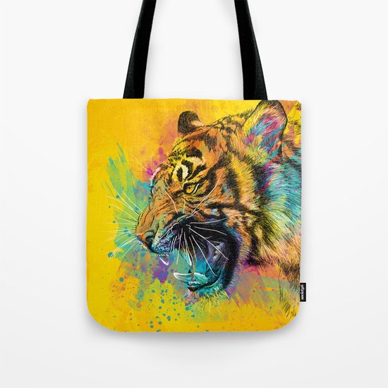 Angry Tiger Tote Bag