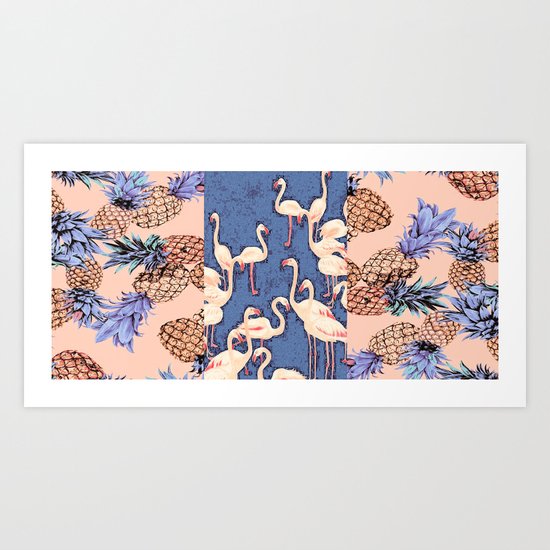 Combination with Pineapple Art Print