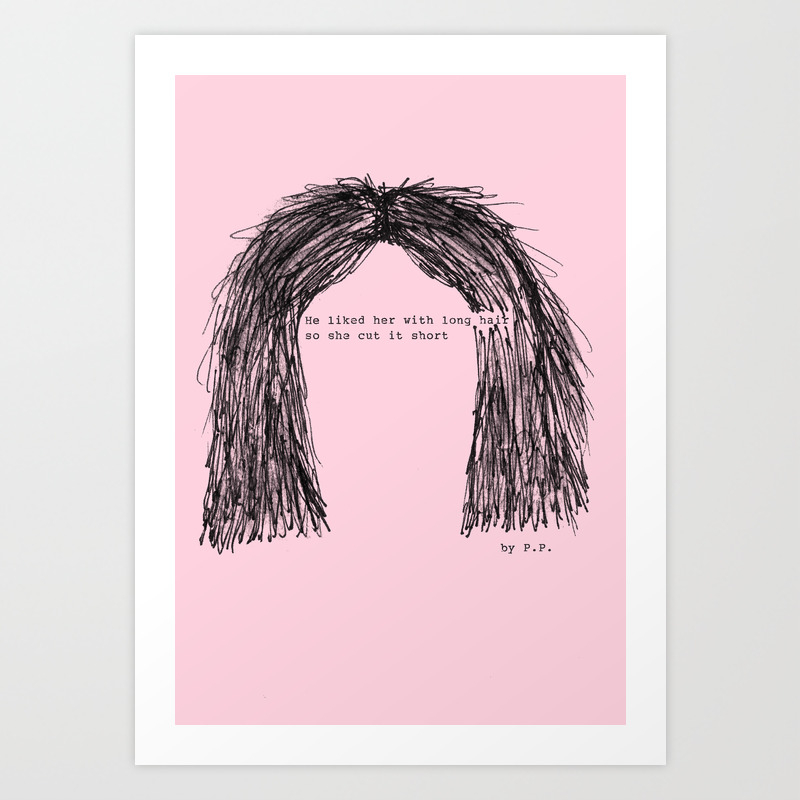 Tumblr famous hair-quote by Pien Pouwels Art Print by oceanflowerbird |  Society6