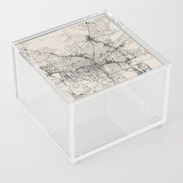 Tallahassee, Florida - City Map - Authentic Streets Drawing Acrylic Box