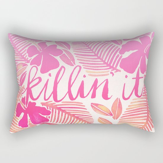 Killin' It – Pink Ombré Rectangular Pillow