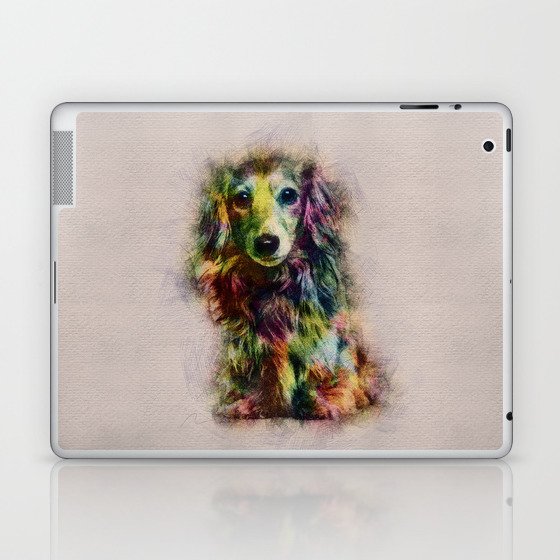 Dachshund Puppy Sketch Paint Laptop & iPad Skin