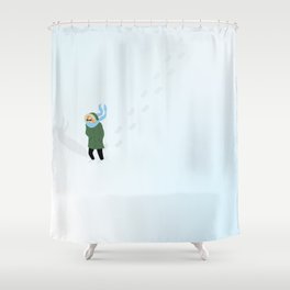 winter in nyc Shower Curtain