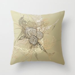 50 Shades of lace Gold Gold Throw Pillow