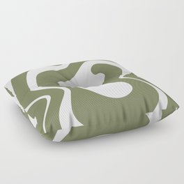 Army green abstract Floor Pillow