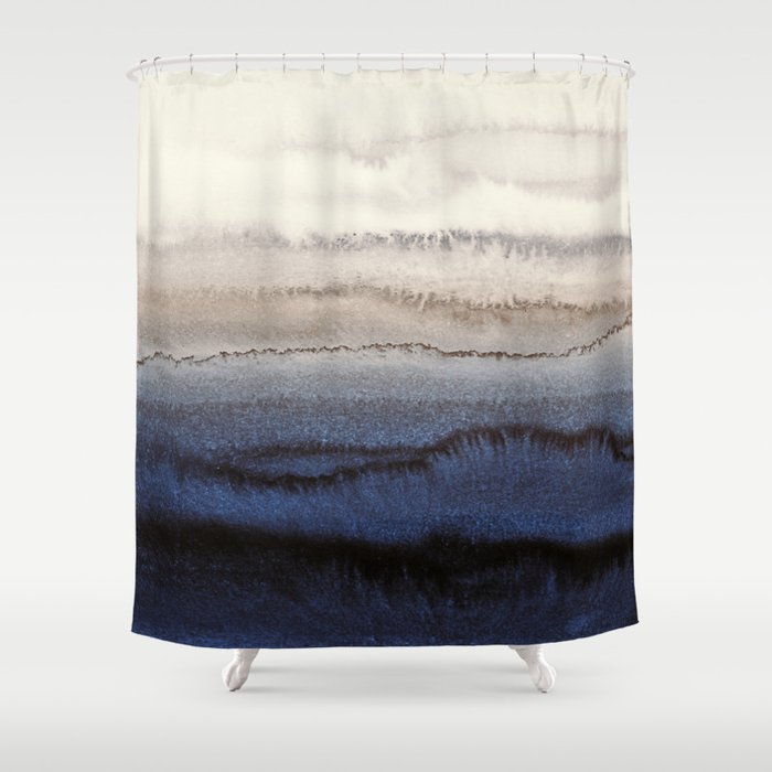 WITHIN THE TIDES WINTER BLUES by Monika Strigel Shower Curtain