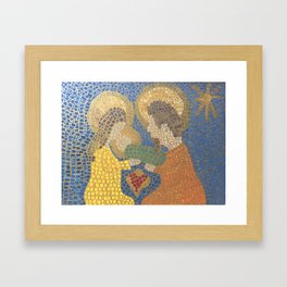 Mosaic Nativity Framed Art Print