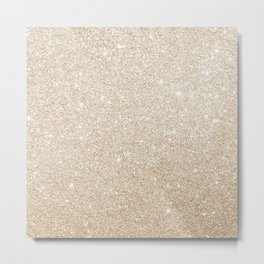 Gold Glitter Sparkle Shimmer Girly Glam Luxe Metal Print