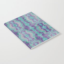 Teal and Purple boho pearls Notebook