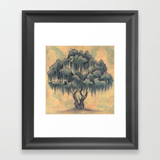 Crepe Myrtle Tree in Bloom Framed Art Print