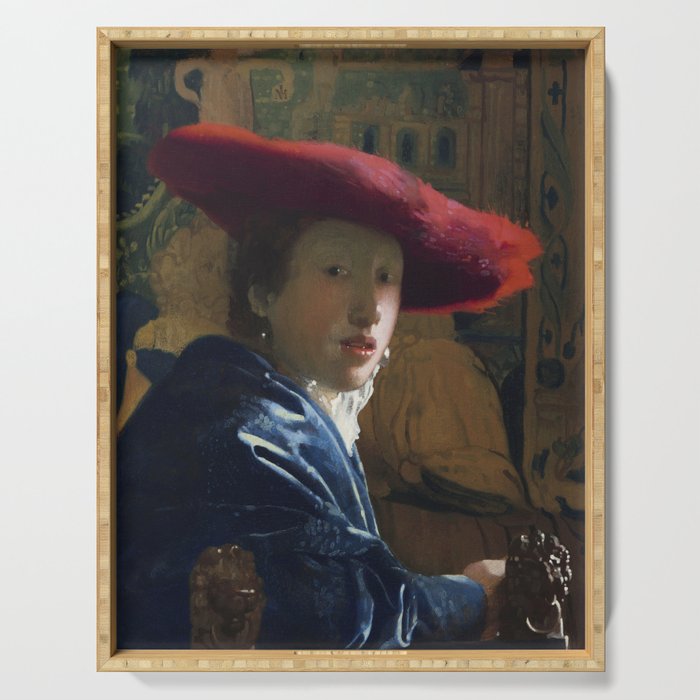 art johannes vermeer Serving Tray