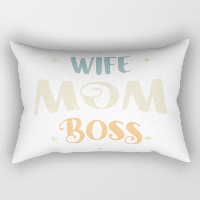 Wife Mom Boss Rectangular Pillow