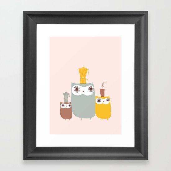 Owls Allowed Framed Art Print