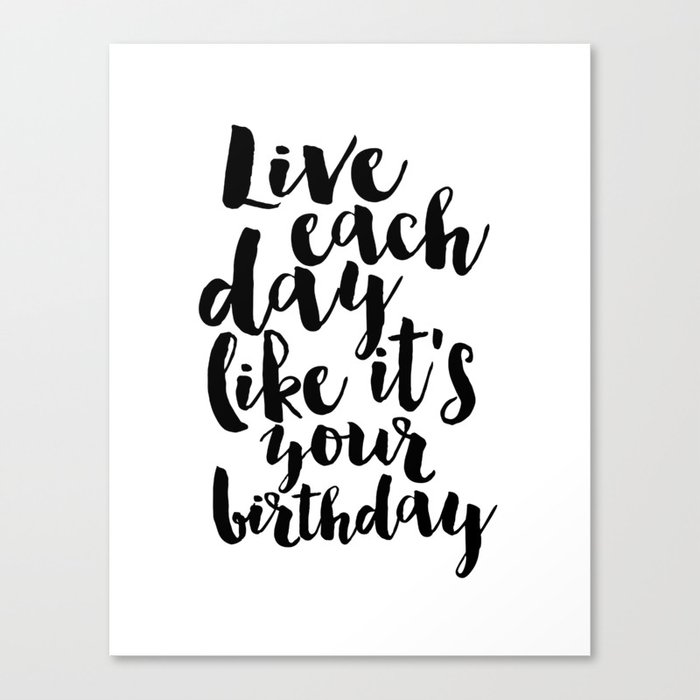kate spade inspired, live each day like it's your birthday,birthday  gift,gift for friend,wall art Tote Bag by TypoHouse