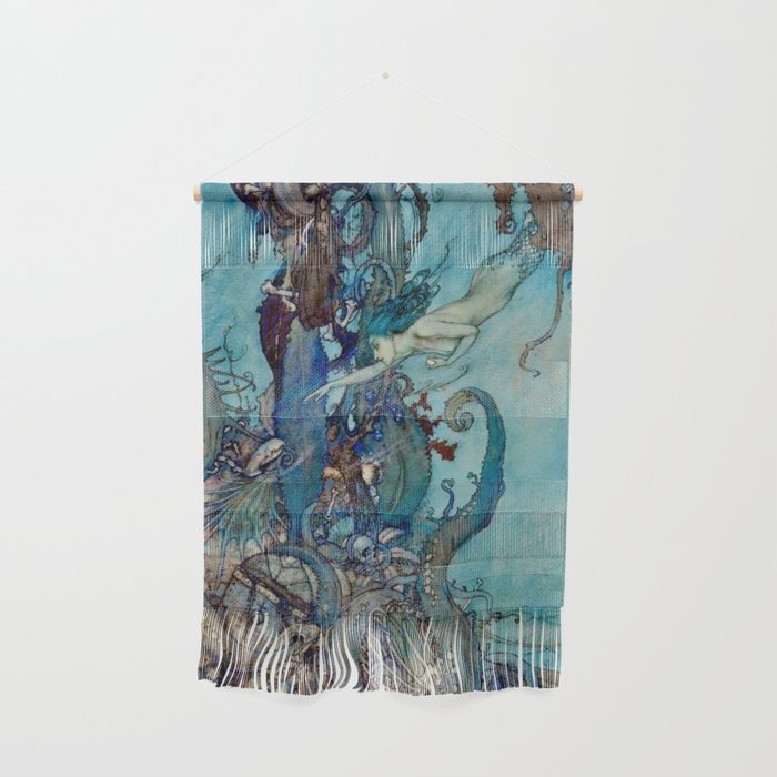 “Mermaid” by Edmund Dulac  Wall Hanging