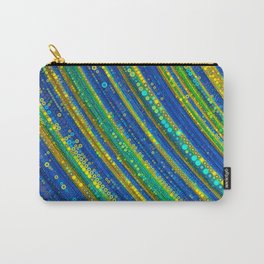 gia - bright stripe abstract design vivid emerald green royal blue gold Carry-All Pouch