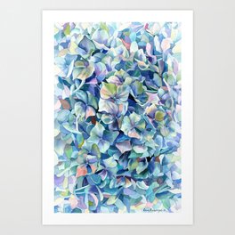 "Marine hydrangea" Art Print