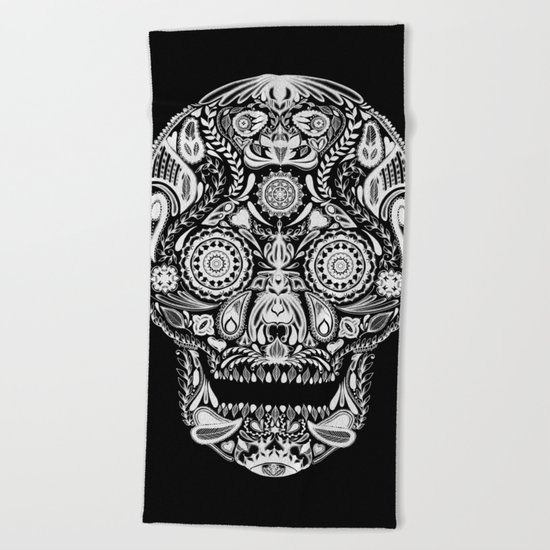 Mexican Halloween Beach Towel