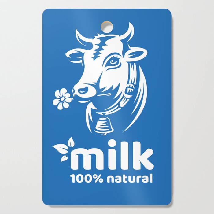 Cow Natural Milk Illustration Head Horned Cutting Board