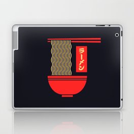 Ramen Minimal - Black Laptop & iPad Skin | Japanese, Chopsticks, Bowl, Soup, Minimal, Noodle, Japan, Pork, Graphicdesign, Ramen 