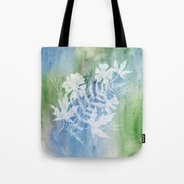 Cosmos Ferns Maples Blue Green Tote Bag