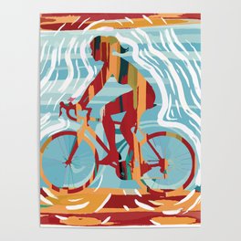 Vintage Mountain Bike Gift for Women Poster