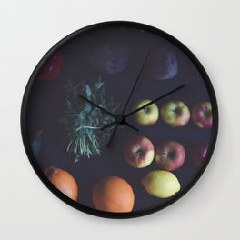 Organic fruits and vegetable Wall Clock