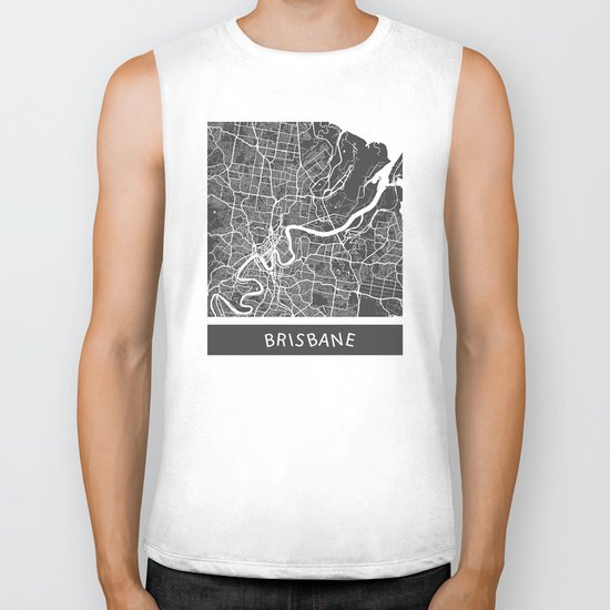 Brisbane Map Biker Tank
