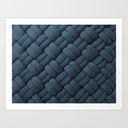 Expressions Blue Chunky Weave  Art Print