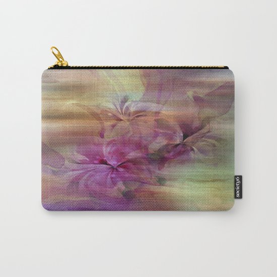 Sunset Painterly Floral Abstract Carry-All Pouch
