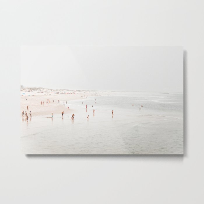 At The Beach (two) - minimal beach series - ocean sea photography by Ingrid Beddoes Metal Print