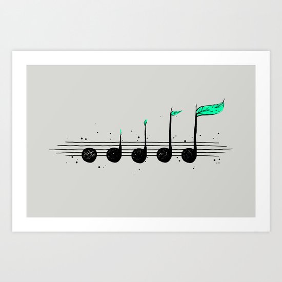 Biosphere Orchestra Gray Art Print
