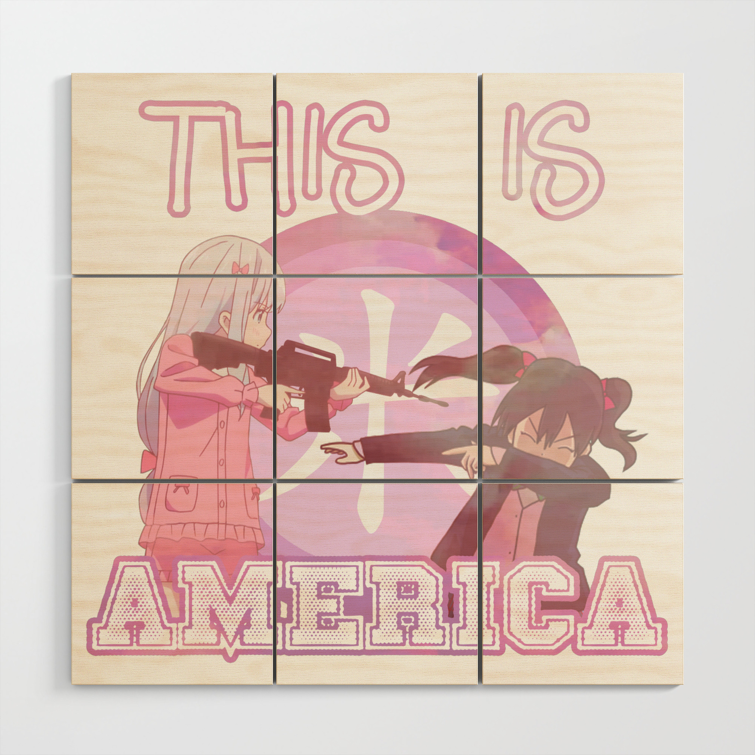 This Is America Funny Anime Japanese Meme Aesthetic Wood Wall Art By Poser Boy Society6