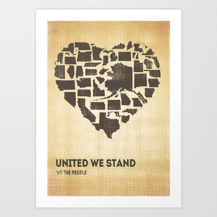 United we stand - Vintage  Art Print