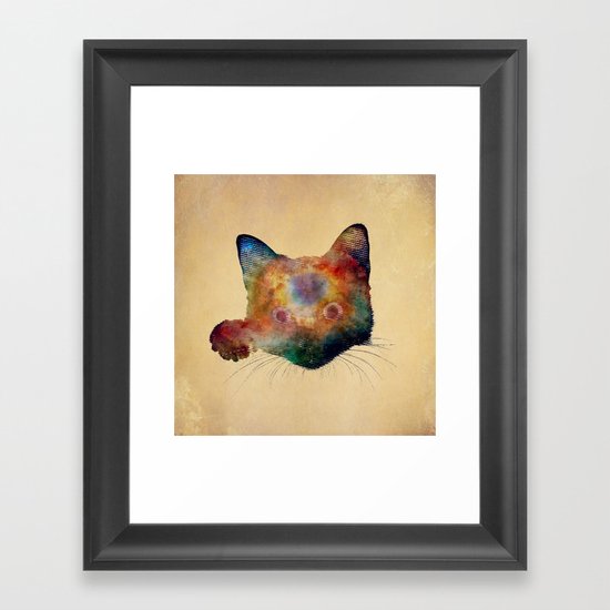 Nebula Cat Framed Art Print