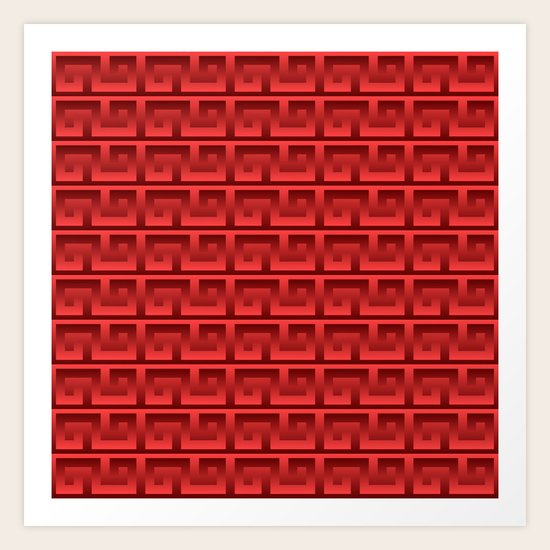 Red Pattern Art Print