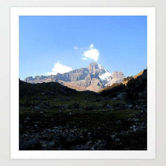 From Huacahuasi pass,Peru Art Print