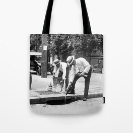 Liquor Down The Drain - Prohibition Era - 1921 Tote Bag | Wartimeprohibition, Moonshine, Volsteadact, Alcoholicdrinks, Illegaldrinks, Booze, Photo, Illegalgoods, Christianprotests, Liquor 