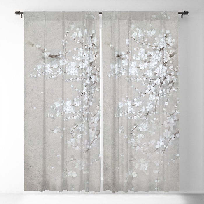 Pristine Cherry blossm Blackout Curtain