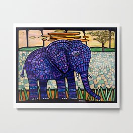 mosaic elephant Metal Print