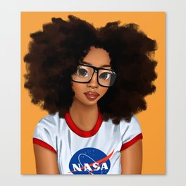 Space girl Canvas Print
