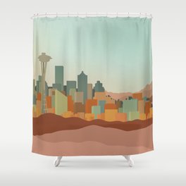 Seattle Skyline Shower Curtain