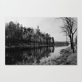 Forrest Reflection upstate NY (BNW) Canvas Print