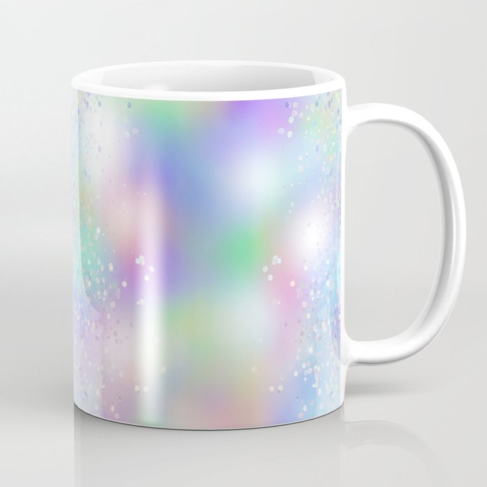 Pretty Holographic Glitter Rainbow Coffee Mug