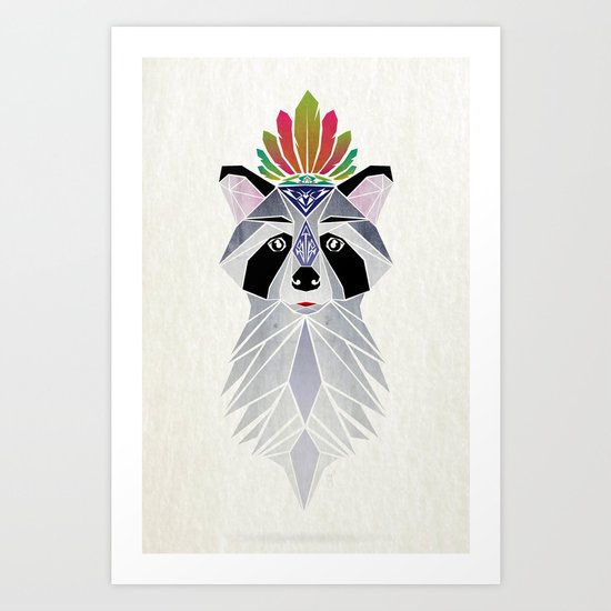 raccoon spirit Art Print