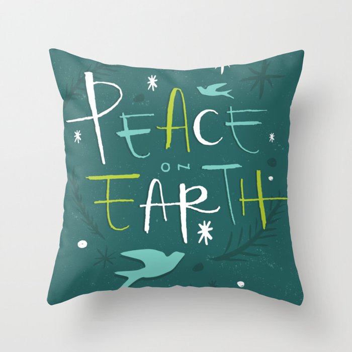 Peace on Earth Throw Pillow