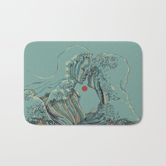 Kissing The Wave Bath Mat