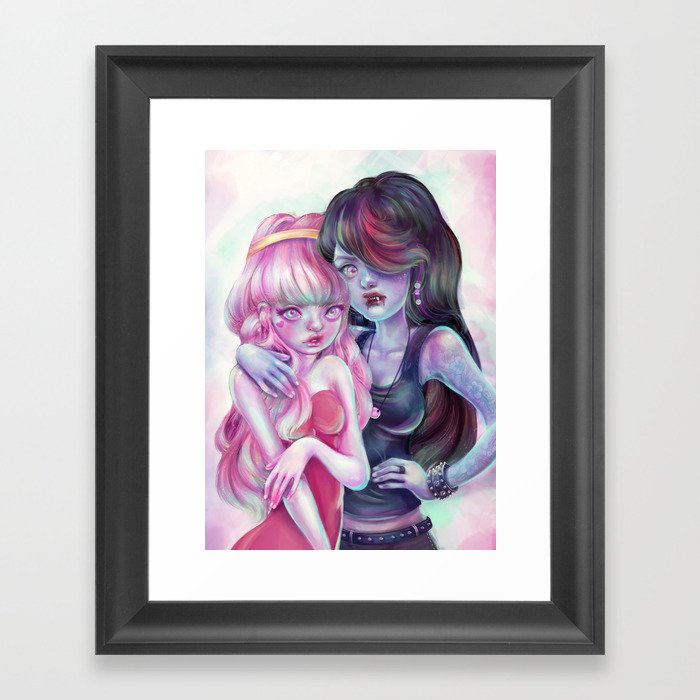 I'm gonna drink the red from your pretty pink face. Framed Art Print