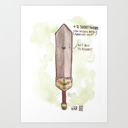 +2 Short Sword Art Print