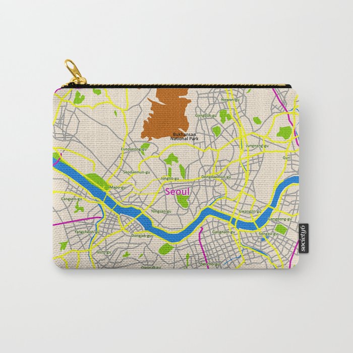 Seoul map Design Carry-All Pouch